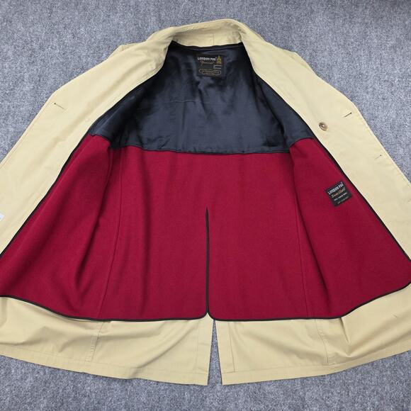 Vintage London Fog Coat Mens 40 Regular Double Breasted Wool Lined 70s Baltimore - Picture 13 of 16